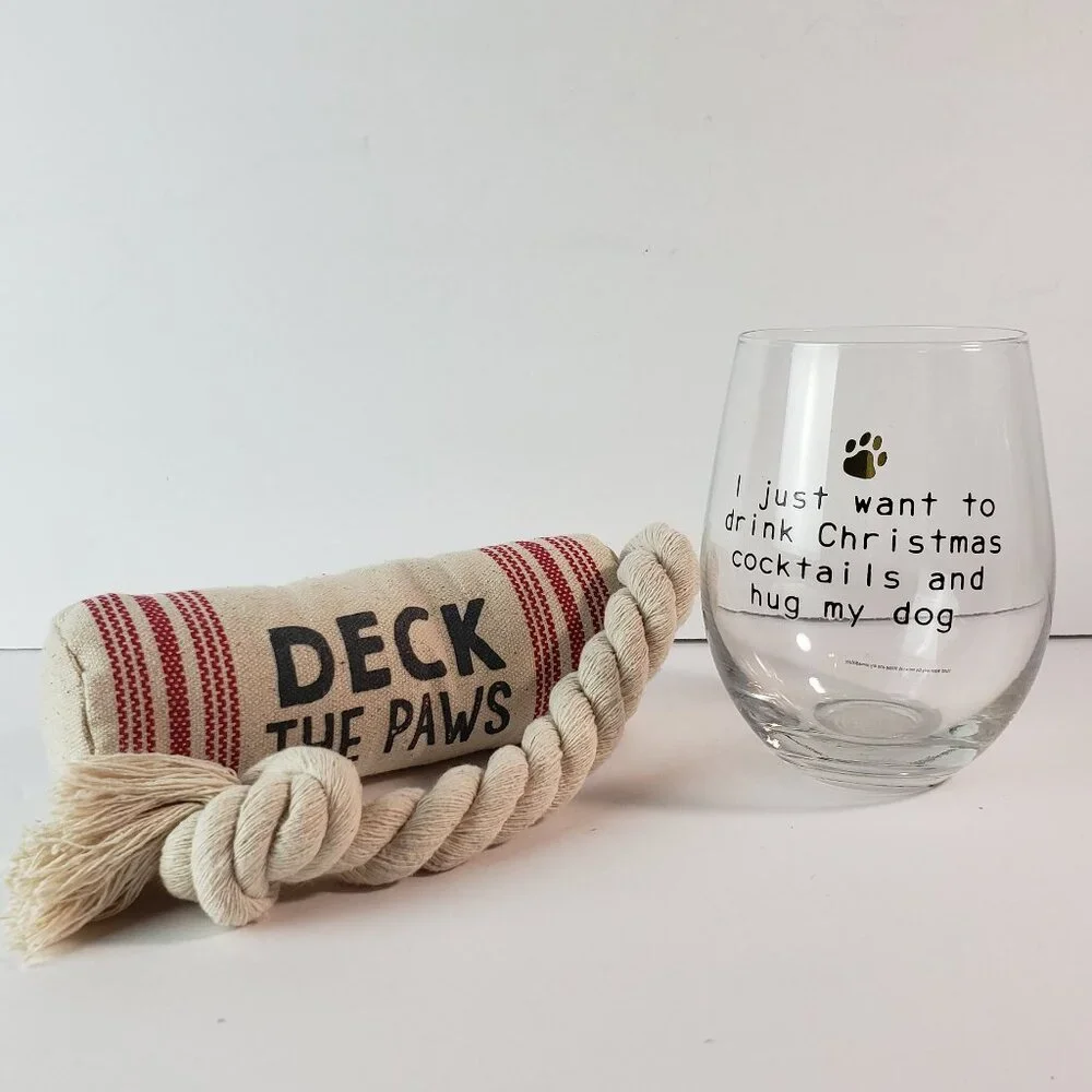 🍷🐾 Wine Glass & Dog Toy Sets - Perfect for Pet Lovers and Wine Enthusiasts! 🐶